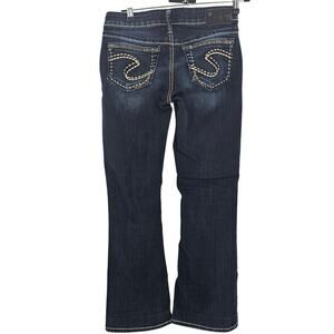Silver Jeans Co Womans size 27 Aiko Low Rise Bootcut Blue Jeans Y2K Hemmed
